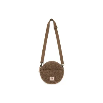 Lee Polyester Small Round Bag, Crossbody Bag, Shoulder Bag Mini Unisex Brown