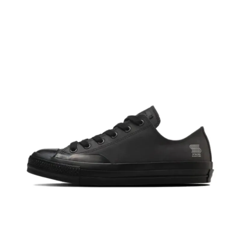 Converse All Star Stacksbookstore Anti Slip Wear Resistant Low Top Skateboard Shoes Unisex Black Japan Version-0