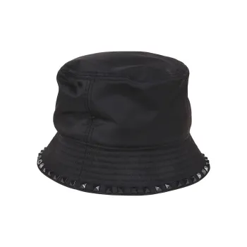 Valentino Cotton Bucket Hats Men's Black