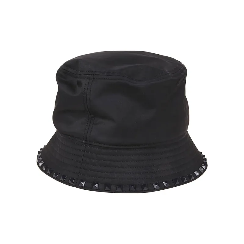 Valentino Cotton Bucket Hats Men's Black-0