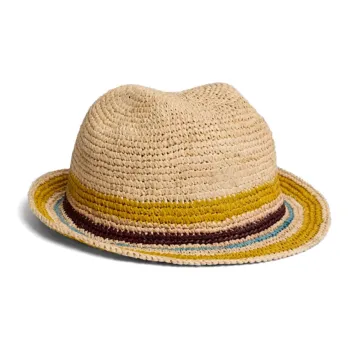 Bonpoint Stripe detailed Raffia Sun Hat