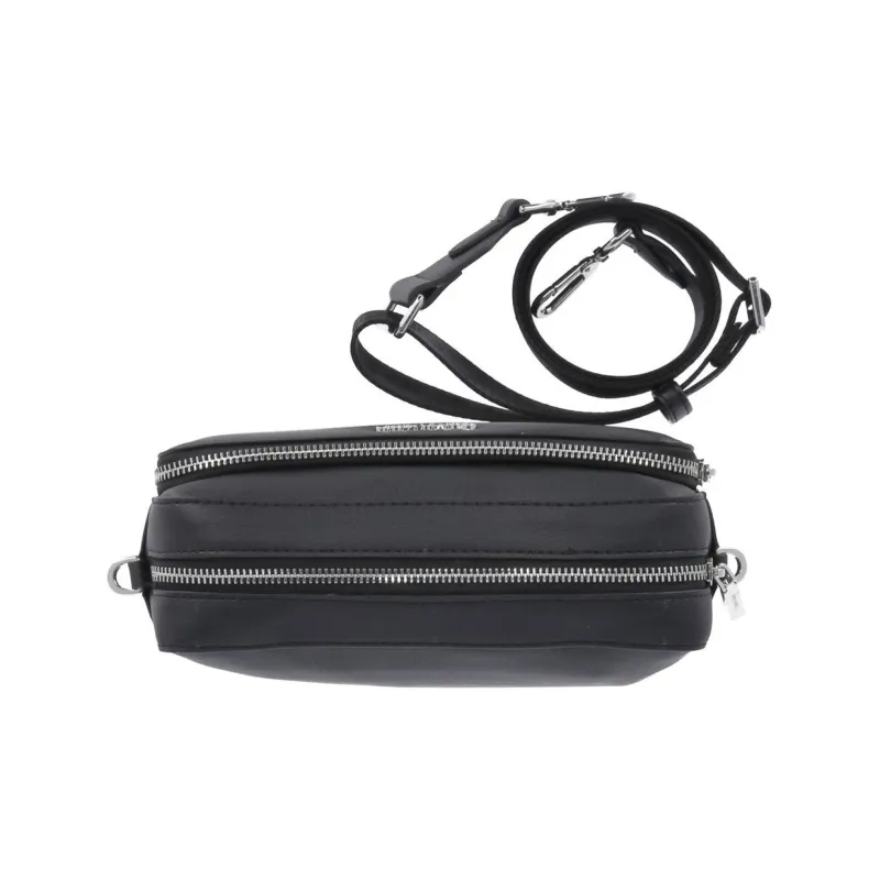 CK/Calvin Klein Recycled Polyester Shoulder Bag Crossbody Bag Large Size Women's Black-3
