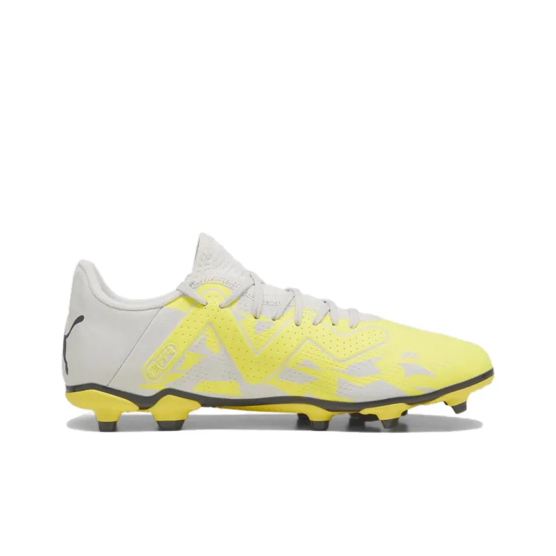 PUMA Future Play AG Short Rubber Studs FG Long Rubber Studs Slip Resistant Soccer Shoes Men's Yellow White-1