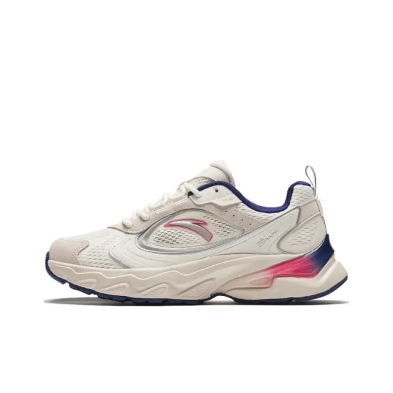 Anta Millennium 7 Cushioning Wear Resistant Low Top Casual Shoes Women's White Gray-0