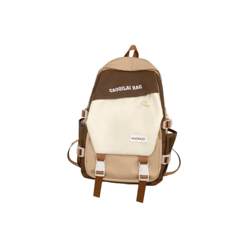 BRABOSTON Nylon Backpack Regular Unisex Black/Pink/Burgundy/Khaki-8