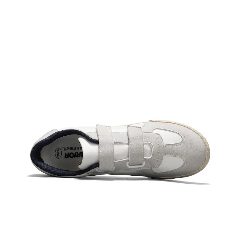 Warrior Wear resistant, Lightweight, Breathable, And Non slip. Low Top Canvas Shoes Unisex White Gray Dark Blue-3