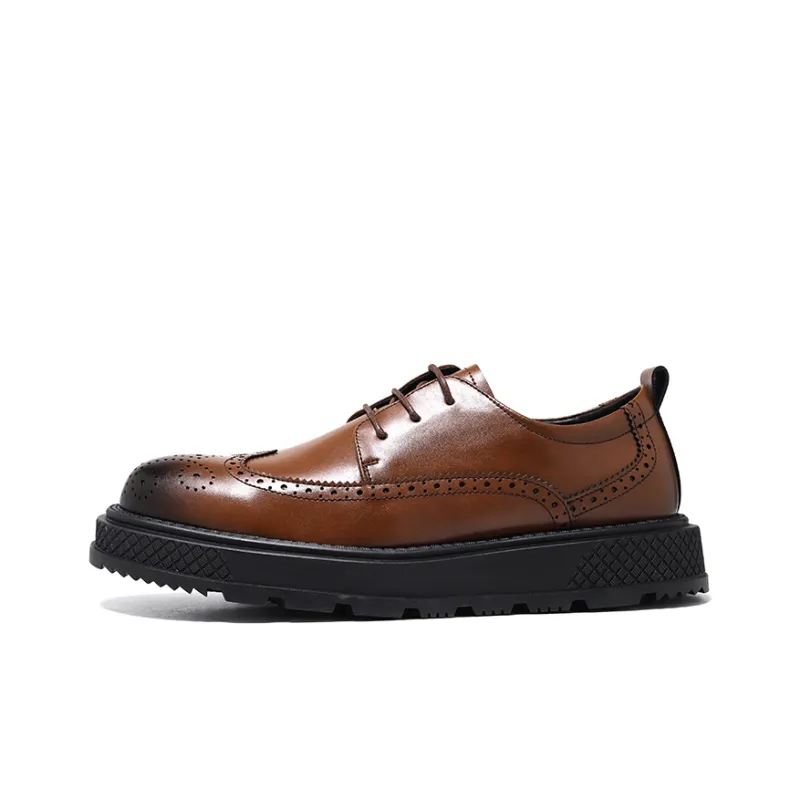 ZUWUDONG Dress Shoes Men Low Top Brown-7