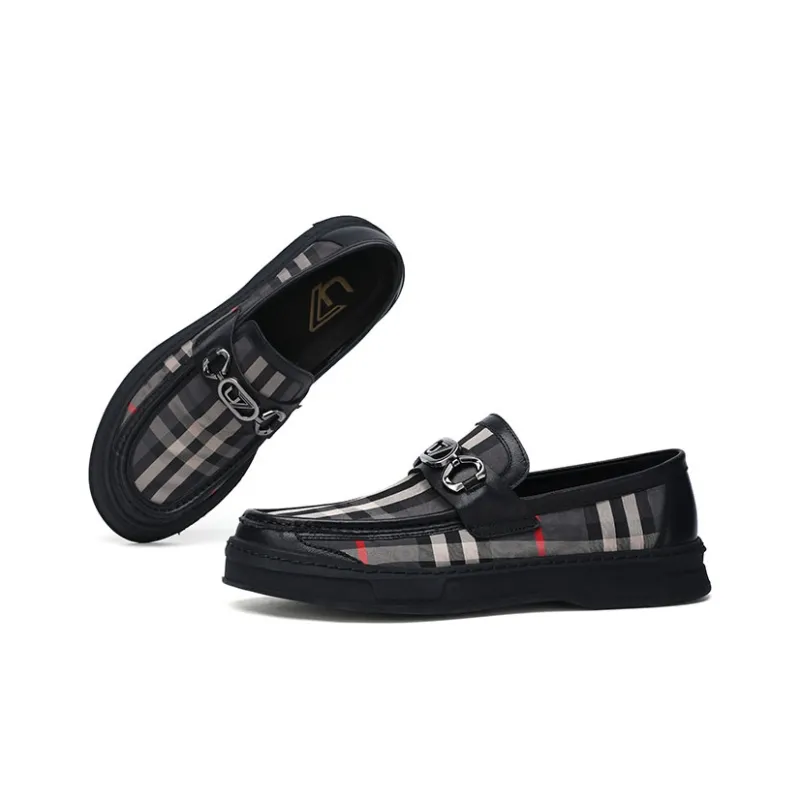 U7 Beanie Shoes Soft Sole Breathable Loafers Men's Black-2