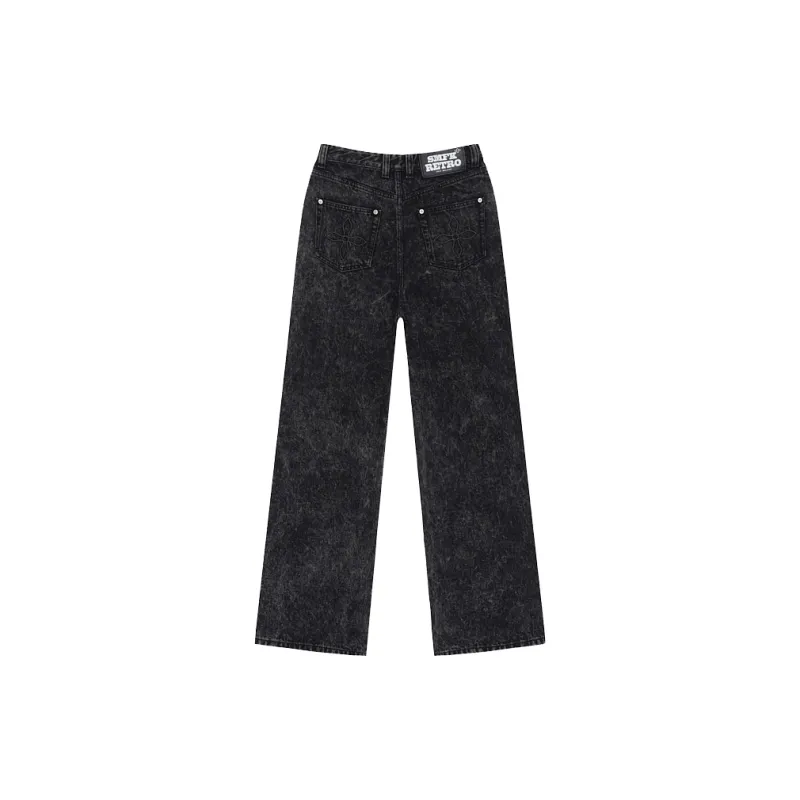 SMFK Jeans Women's Black Snowflake-1