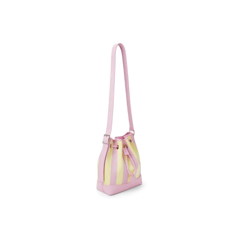 CHARLES&KEITH Fabric Crossbody Bag Large Size Women's Yellow/Multi Composite Color-2