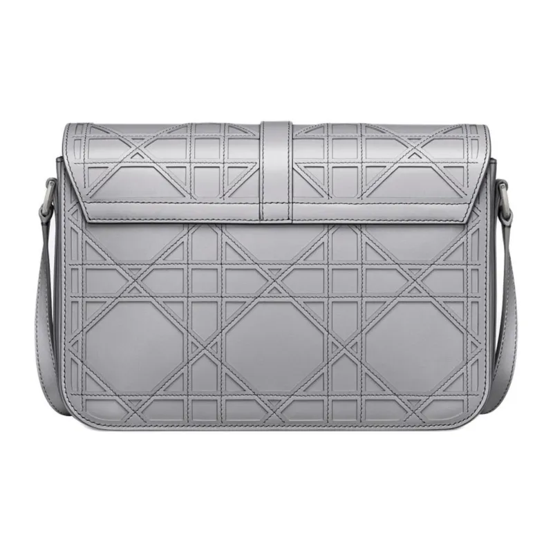 DIOR Cannage Cosmo Leather Shoulder Bag Crossbody Bag Men's Gray-3