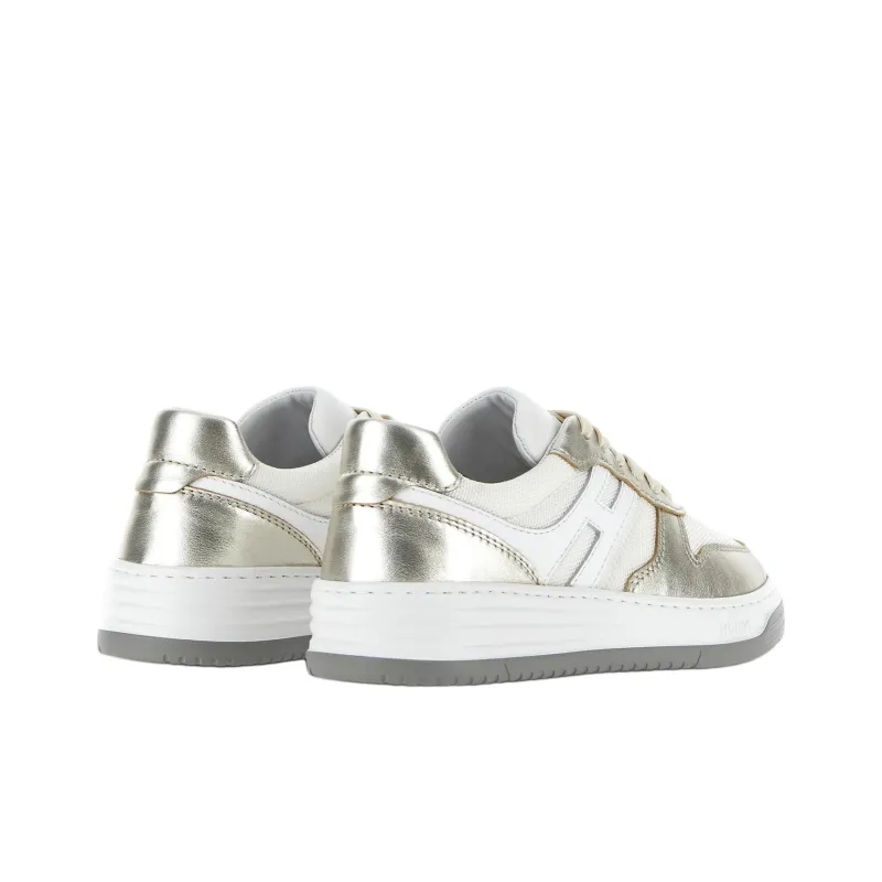 HOGAN H630 Metallic Panelled Low-Top Sneakers Women's-4