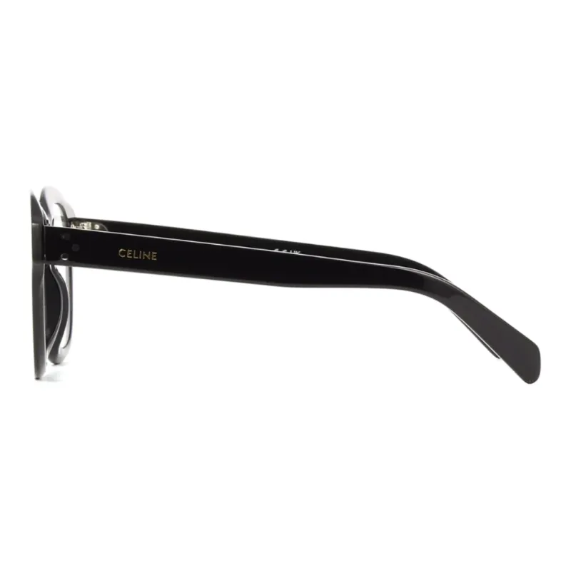 CELINE Acetate Square Eyeglass Frames Unisex Black-2
