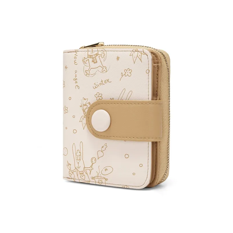 MEXICAN Cow Leather Wallet, Card Holder, Coin Purse Women's Brown/Light Green/Light Yellow-13