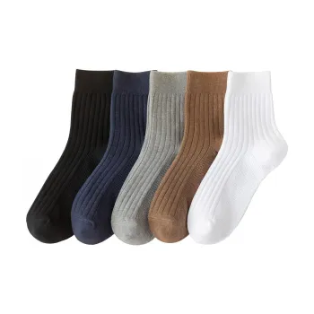 MANCHU Mid Calf Socks Men's 5 Pack