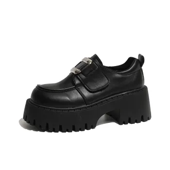 Moon Veil Loafers 6.5cm Women's Black