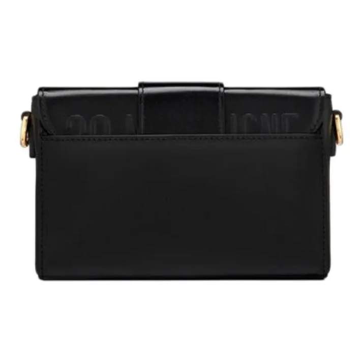 DIOR 30 Montaigne Calfskin Box Bag Crossbody Bag Shoulder Bag Medium Size Women's Black-3