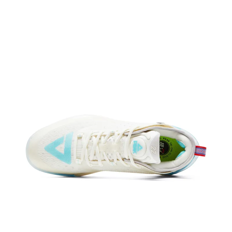 PEAK Wiggins AW2 Basketball Shoes Men Low Top Ecru/Colorful Blue-3