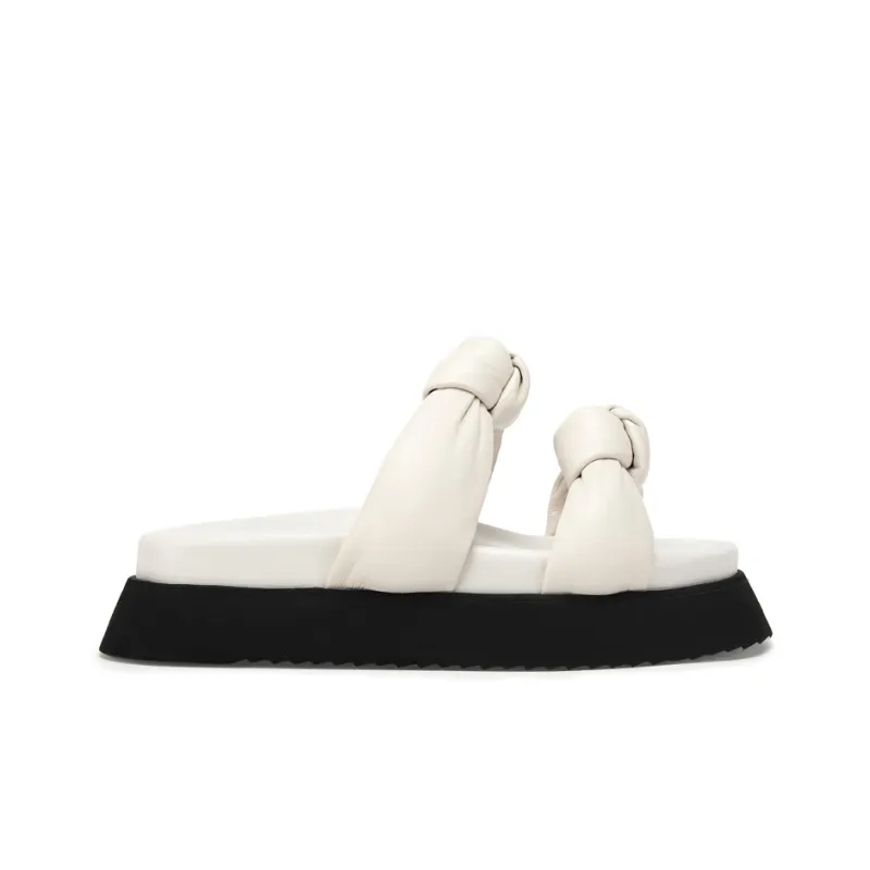 MIO Slide Slippers Women's Ecru/Khaki-1