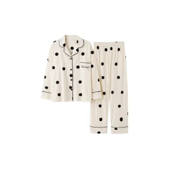 Mulong Family Pajama Set Women's Polka Dot Cardigan