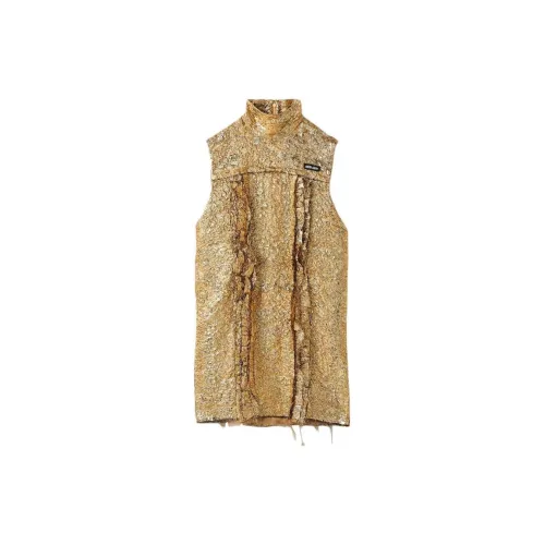 MIU MIU Sleeveless Dresses Women's Gold