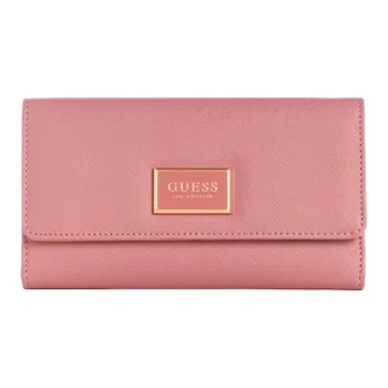 GUESS Saffiano Artificial Leather Handheld Wallet Unisex Peony Blush