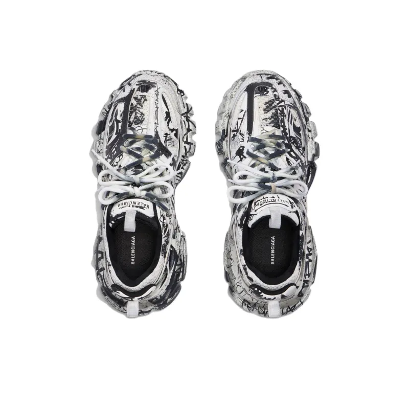 Balenciaga Track White Black Graffiti-3
