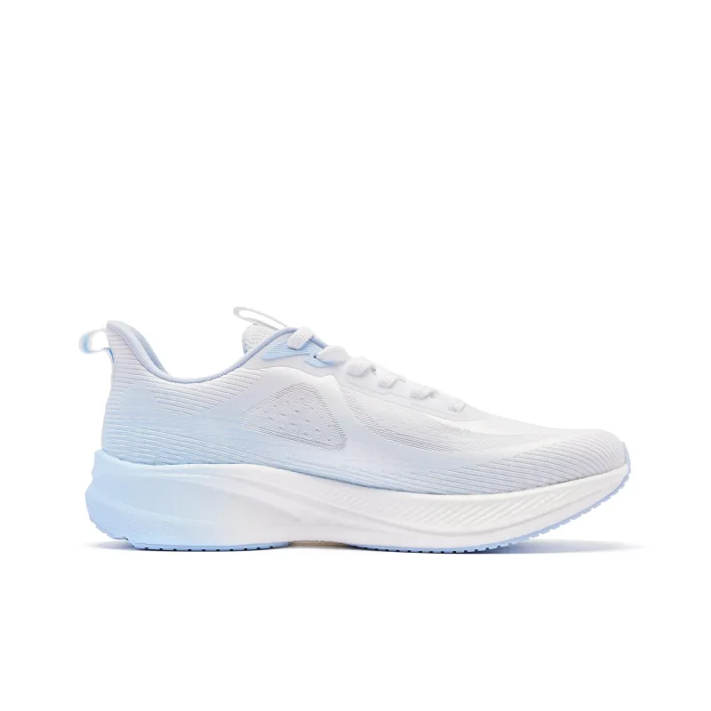 QIAODAN Rapid LITE Cushioned Slip-Resistant Low-Top TURBO-Rebound Technology Running Shoes Men's Blue White-1