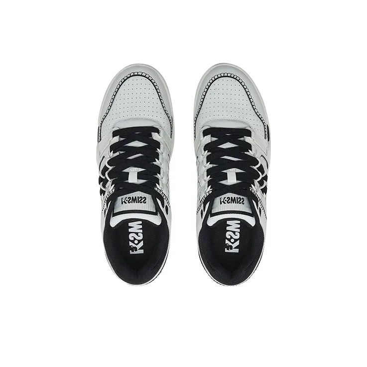 KARL LAGERFELD x KSWISS Lightweight And Breathable Low Top Skateboard Shoes Unisex Wimbledon White/Black-3