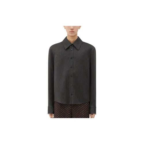 Bottega Veneta Shirts Men Chocolate Brown