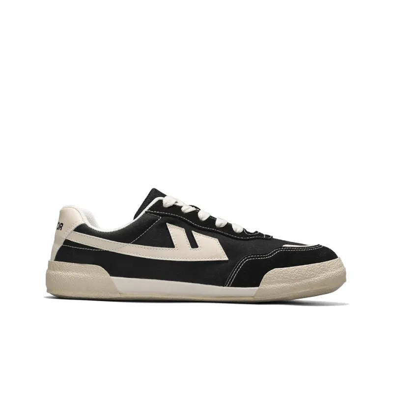 Warrior Wear resistant, Lightweight, Breathable, And Non slip. Low Top Canvas Shoes Unisex Black Rice Dark Beige-1
