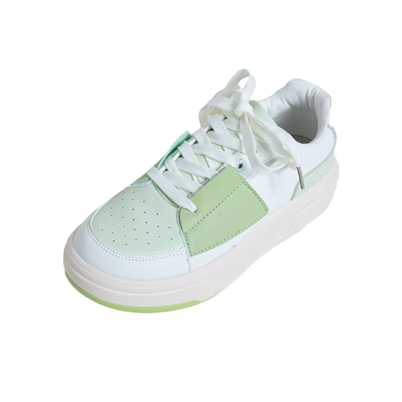 MINGKUANG Streetwear Dopamine Thick Sole Anti Slip Wear Resistant Low Top Skateboard Shoes Women's-1