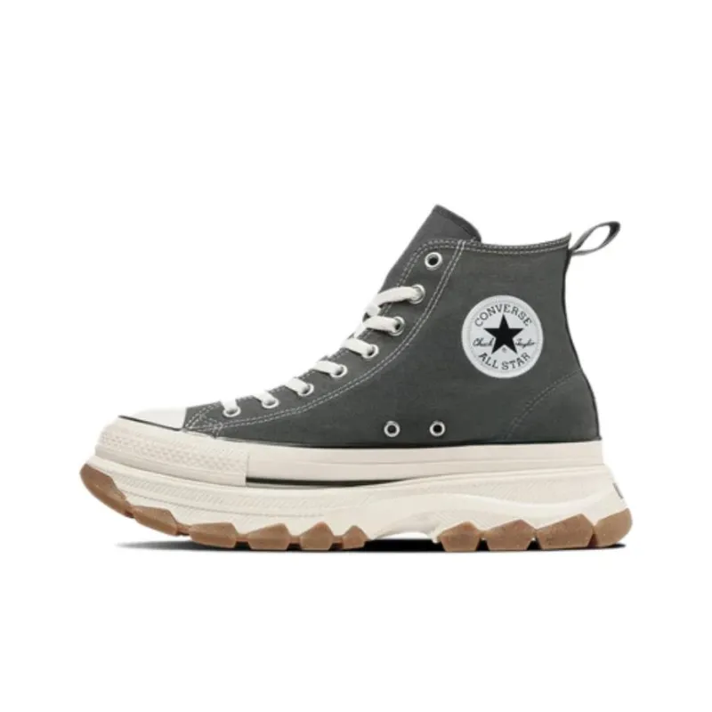 Converse All Star Trekwave Anti Slip Wear Resistant High Top Canvas Shoes Unisex Gray White Japan Version-0