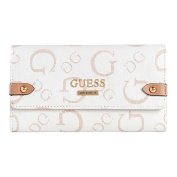 GUESS Artificial Leather Clutch Unisex White