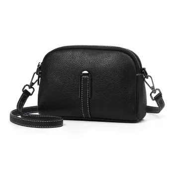 KAISER Cow Leather Shoulder Bag Regular Women's Black/Blue/Green/Burgundy/Milk Tea Brown