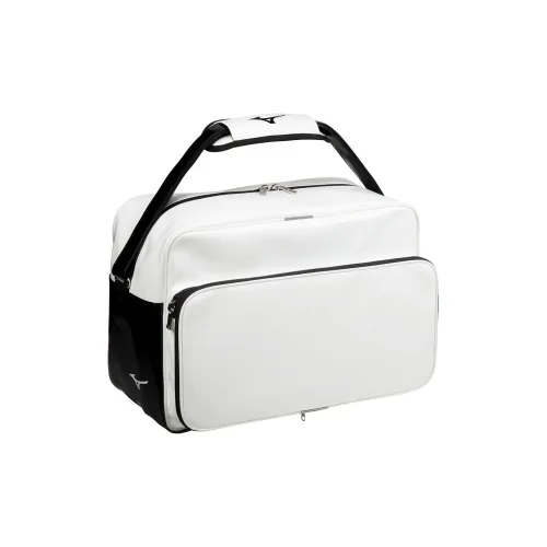 Mizuno Synthetic Leather Handbag Unisex White