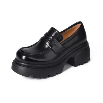 AIQINISHA Loafers Women's Brown/Caramel/Black