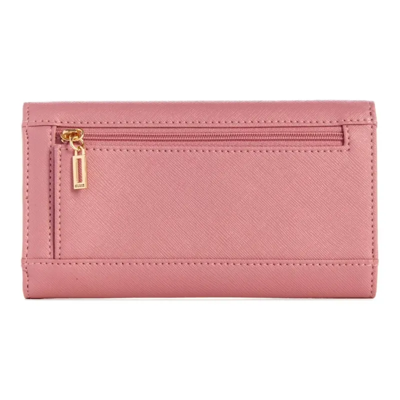 GUESS Saffiano Artificial Leather Handheld Wallet Unisex Peony Blush-1