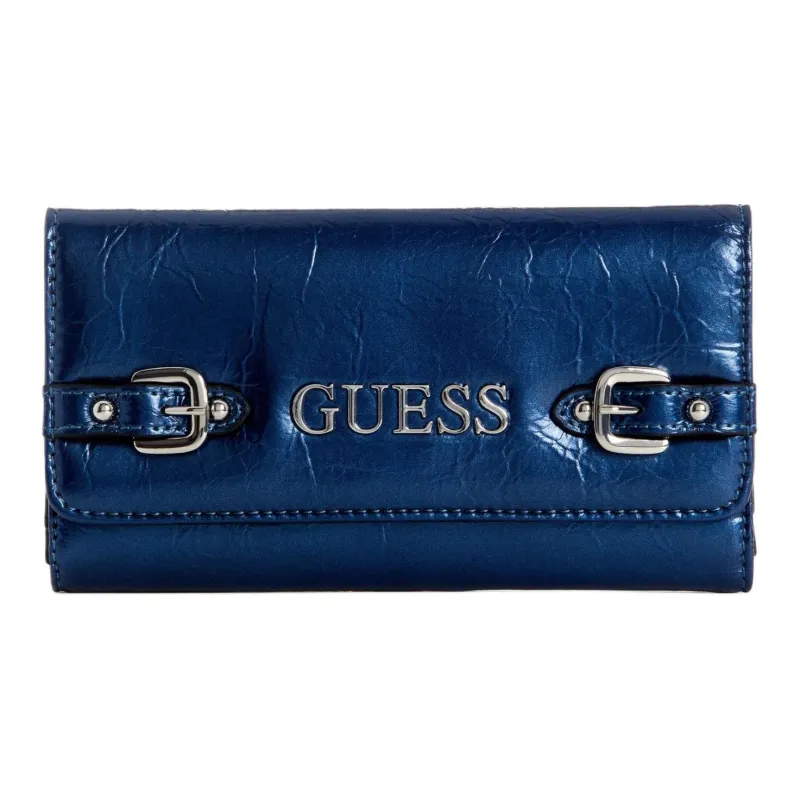 GUESS Artificial Leather Clutch Women's Marine Blue-0