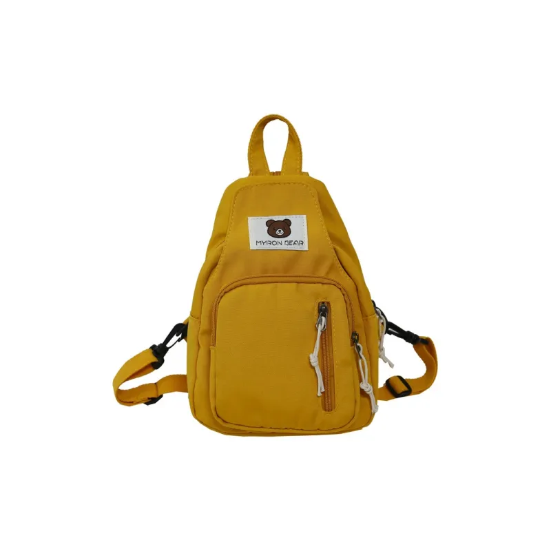 Parker Bear Nylon Backpack Regular Unisex Yellow/Pink/Black/Green/Sky Blue-8