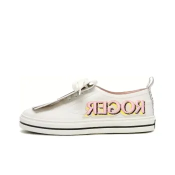 Roger Vivier Wear-Resistant Low-Top Skateboard Shoes Women's White