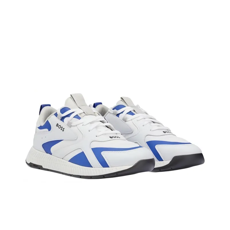 HUGO BOSS Low Top Casual Shoes Men's White Blue-1