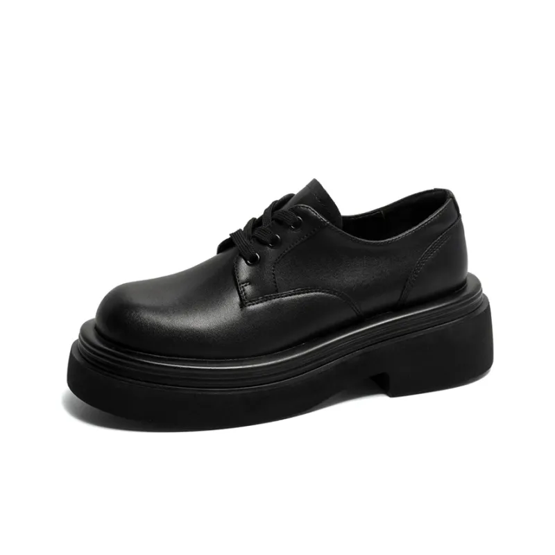 GZZ Dress Shoes Men Low Top Black-1