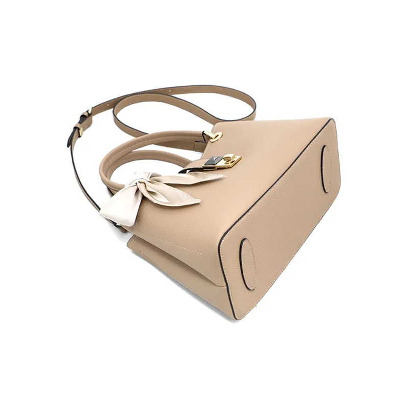 COMELY Cow Leather Patchwork Synthetic Leather Crossbody Bag Handbag Mom Bag Regular Women's Apricot-4