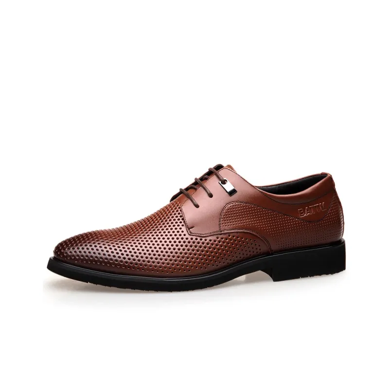 Batotem Dress Shoes Men Low Top Black/Brown-4