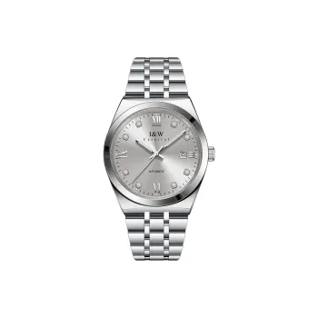 I&W CARNIVAL HWGUOJI Automatic Mechanical Movement Stainless Steel Strap Watch Men's Watches Gray Dial