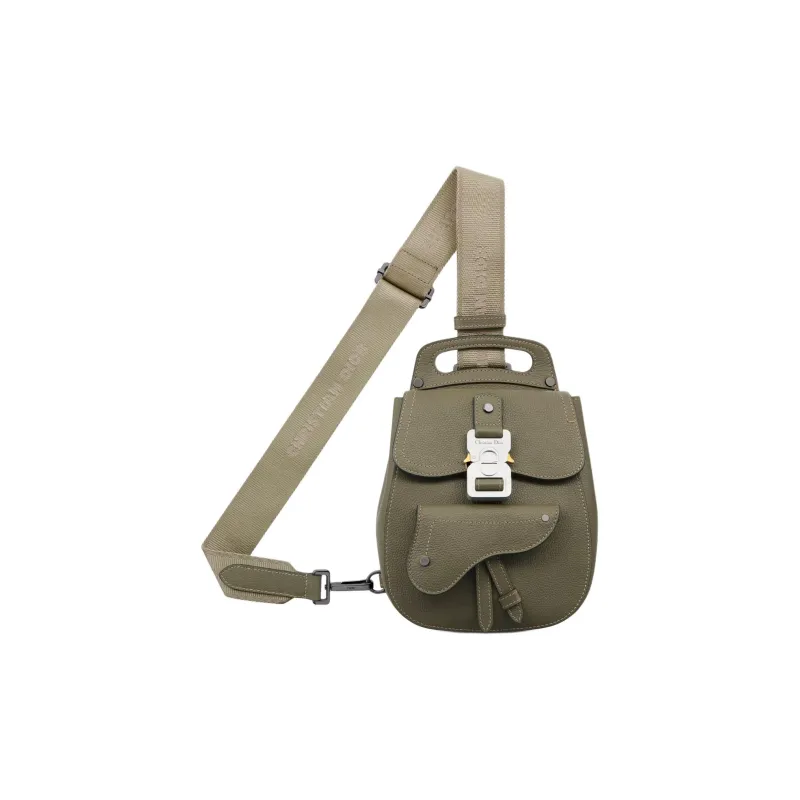 DIOR Gallop Grained Calfskin Sling Bag Crossbody Bag Shoulder Bag Regular Men's Khaki-0
