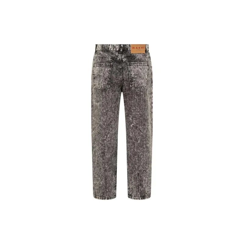 MARNI Logo Patch Straight Leg Jeans-1