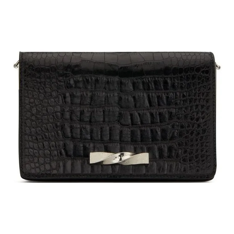Giuseppe Zanotti/GZ Leather Shoulder Bag Crossbody Bag Women's Black-0