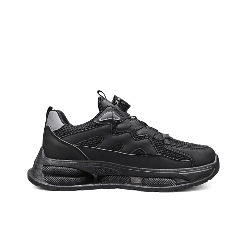 WARRIOR Chunky Sneakers Men Low Top Black/Gray-1